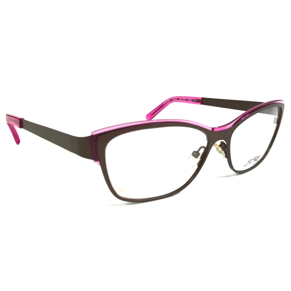 J.F. Rey Eyeglasses Frames JF2554 9085 Brown Pink Cat Eye Full Rim 54-15-136